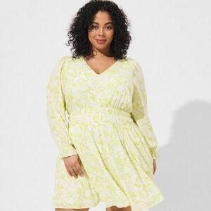 Mini Wash Gauze Wide Waist Skater DressImage